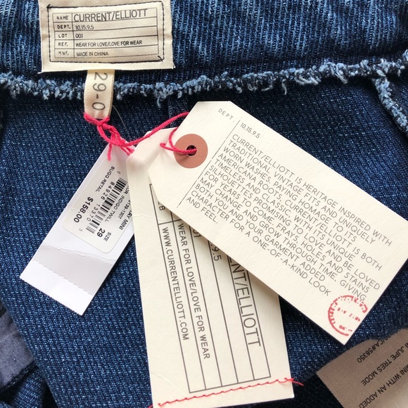 Current Elliott The Zip Fray Mini Denim Skirt - Picture 7 of 13